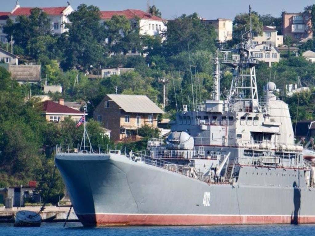 Ukrainian Navy Reports Damage to Russian Landing Ship "Konstantin Olshansky" in Sevastopol Attack